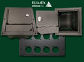 Elimex moduláris fali csatlakozódoboz, 4 U, kulccsal zárható előlap